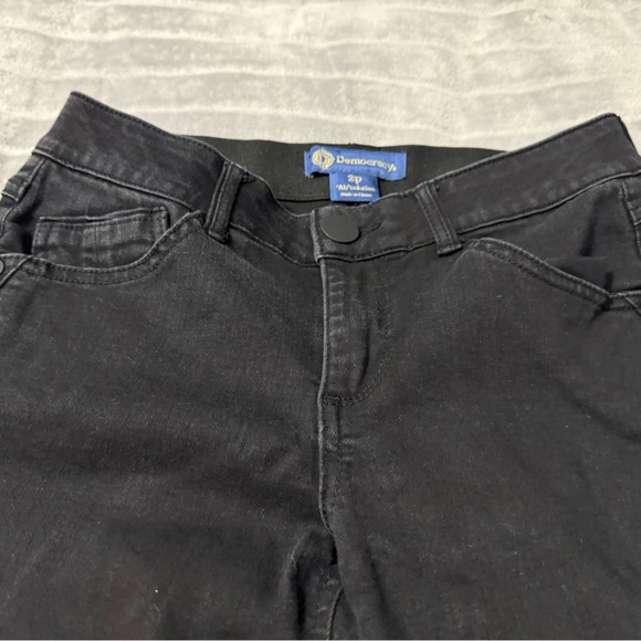 Democracy Jeans Women’s 2P “Ab” Solution Black Stretch Denim Bootcut - Picture 2 of 9